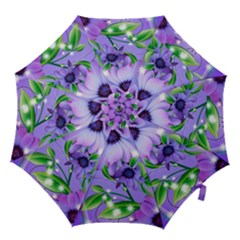 Purple Flower Nature Hook Handle Umbrellas (medium)