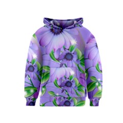 Purple Flower Nature Kids  Pullover Hoodie