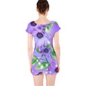 Purple Flower Nature Short Sleeve Bodycon Dress View2