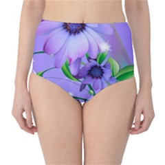 Purple Flower Nature Classic High-waist Bikini Bottoms