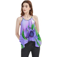 Purple Flower Nature Flowy Camisole Tank Top by Posterlux