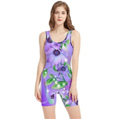 Purple Flower Nature Women s Wrestling Singlet