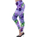 Purple Flower Nature Lightweight Velour Leggings View3