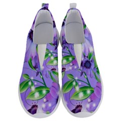 Purple Flower Nature No Lace Lightweight Shoes