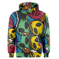 Funky Alien Pattern Abstract Colourful Drawing Men s Core Hoodie