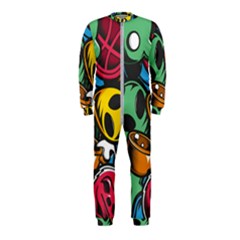 Funky Alien Pattern Abstract Colourful Drawing Onepiece Jumpsuit (kids)