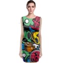 Funky Alien Pattern Abstract Colourful Drawing Classic Sleeveless Midi Dress View1