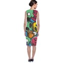 Funky Alien Pattern Abstract Colourful Drawing Classic Sleeveless Midi Dress View2