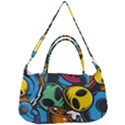 Funky Alien Pattern Abstract Colourful Drawing Removable Strap Handbag View2