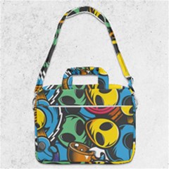 Funky Alien Pattern Abstract Colourful Drawing Macbook Pro 13  Shoulder Laptop Bag 