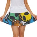 Funky Alien Pattern Abstract Colourful Drawing Women s Skort View1