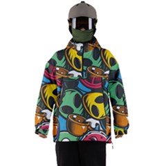 Funky Alien Pattern Abstract Colourful Drawing Men s Ski And Snowboard Waterproof Breathable Jacket by Posterlux