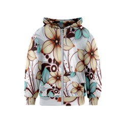 Flowers Flowers Pattern Kids  Zipper Hoodie