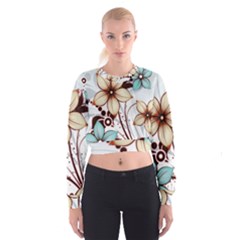 Flowers Flowers Pattern Cropped Sweatshirt