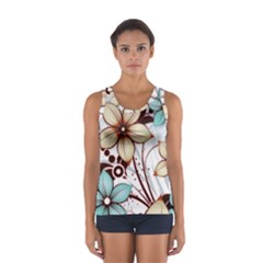 Flowers Flowers Pattern Sport Tank Top 