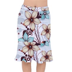 Flowers Flowers Pattern Short Mermaid Skirt