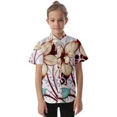 Flowers Flowers Pattern Kids  Short Sleeve Shirt