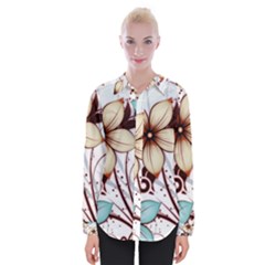 Flowers Flowers Pattern Womens Long Sleeve Shirt