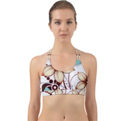 Flowers Flowers Pattern Back Web Sports Bra by Posterlux