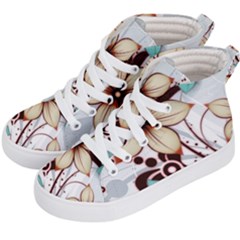 Flowers Flowers Pattern Kids  Hi-top Skate Sneakers