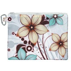 Flowers Flowers Pattern Canvas Cosmetic Bag (xxl)