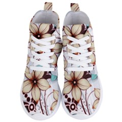 Flowers Flowers Pattern Women s Lightweight High Top Sneakers