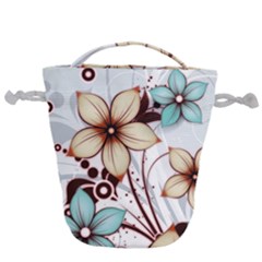 Flowers Flowers Pattern Drawstring Bucket Bag