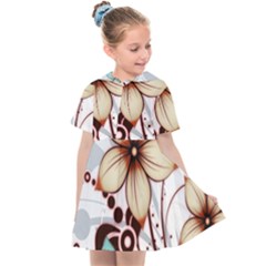 Flowers Flowers Pattern Kids  Sailor Dress