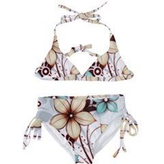 Flowers Flowers Pattern Kids  Classic Bikini Set