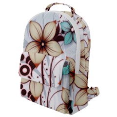 Flowers Flowers Pattern Flap Pocket Backpack (small)