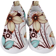 Flowers Flowers Pattern Kids  Slip On Sneakers