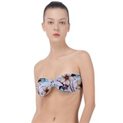 Flowers Flowers Pattern Classic Bandeau Bikini Top 