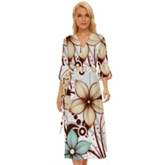 Flowers Flowers Pattern Midsummer Wrap Dress by Posterlux