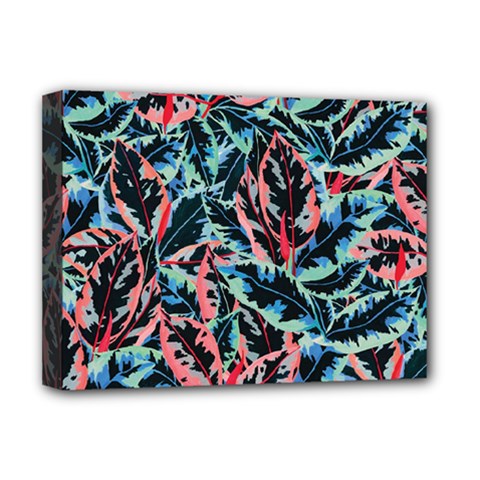 Leaves Pattern Patterns Colorful Deluxe Canvas 16  X 12  (stretched) 