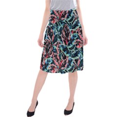 Leaves Pattern Patterns Colorful Midi Beach Skirt