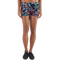 Leaves Pattern Patterns Colorful Yoga Shorts