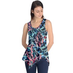 Leaves Pattern Patterns Colorful Sleeveless Tunic