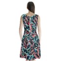 Leaves Pattern Patterns Colorful Sleeveless Waist Tie Chiffon Dress View2