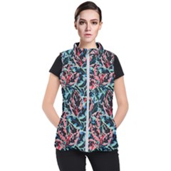 Leaves Pattern Patterns Colorful Women s Puffer Vest by Posterlux