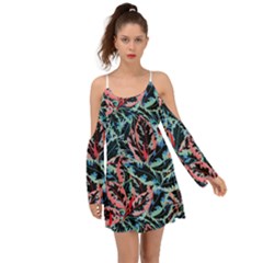 Leaves Pattern Patterns Colorful Boho Dress