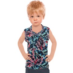 Leaves Pattern Patterns Colorful Kids  Sport Tank Top