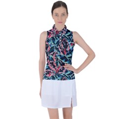 Leaves Pattern Patterns Colorful Women s Sleeveless Polo T-shirt by Posterlux