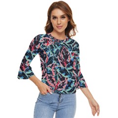 Leaves Pattern Patterns Colorful Bell Sleeve Top