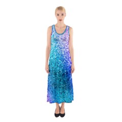 Rainbow Colors Colorful Pattern Sleeveless Maxi Dress