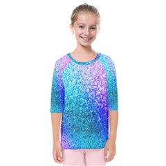 Rainbow Colors Colorful Pattern Kids  Quarter Sleeve Raglan T-shirt