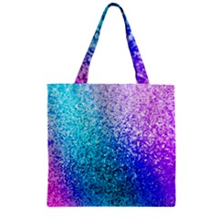 Rainbow Colors Colorful Pattern Zipper Grocery Tote Bag