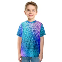 Rainbow Colors Colorful Pattern Kids  Sport Mesh T-shirt