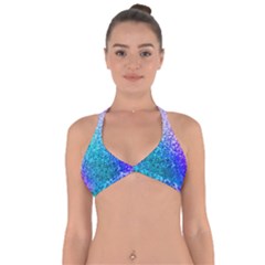 Rainbow Colors Colorful Pattern Halter Neck Bikini Top