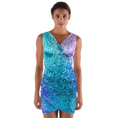 Rainbow Colors Colorful Pattern Wrap Front Bodycon Dress by Posterlux