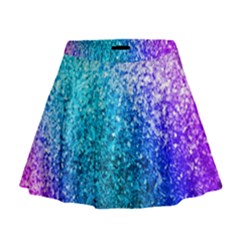 Rainbow Colors Colorful Pattern Mini Flare Skirt